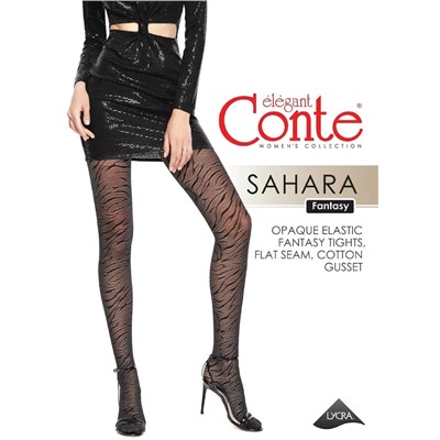 CONTE SAHARA Колготки женские с анималистичным ажурным переплетением