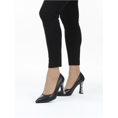 06-HJ-P342 BLACK Туфли женские (натуральная кожа)