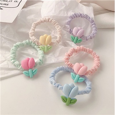 Набор резинок для волос Тюльпаны 5 штук
