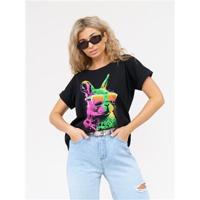 911 Футболка "Черный/заяц"