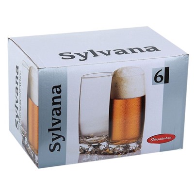 Набор стаканов для коктейля Sylvana, 385 мл, 6 шт., стекло, прозрачный