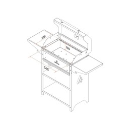 Мангал Family Optima BBQ FOB 2000, 2 мм, 133.2×44.1×111 см