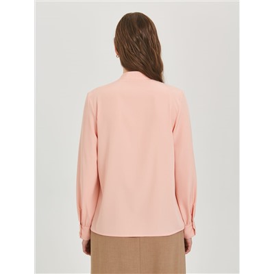 Блузка персикового цвета с длинным рукавом