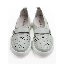 03-YG496-3 LT. GREEN Полуботинки летние женские (натуральная кожа)