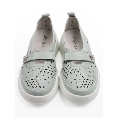 03-YG496-3 LT. GREEN Полуботинки летние женские (натуральная кожа)