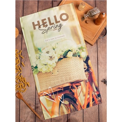 Полотенце «Этель» Hello, 40×73 см, 100% хлопок, саржа 190 г/м²