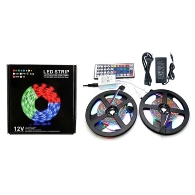 Набор RGB / 10м Светодиодная лента SDM 3528 (водонепроницаемая )+ контроллер с пультом 44 + блок питания