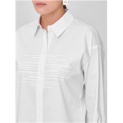 Блузка белая с принтом