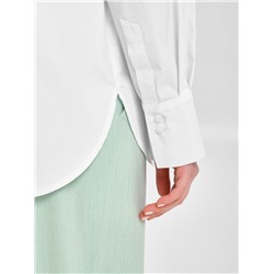 Блузка белая прямого силуэта