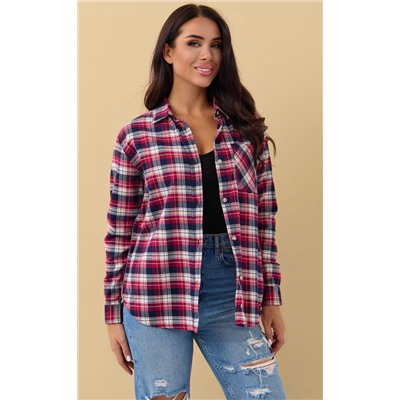 Рубашка д/р фланель F422-046 red