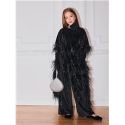 Джемпер детский для девочек Lamiya_ts черный Acoola