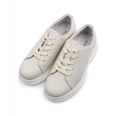 03-YD138-2 LT. BEIGE Полуботинки спортивные женские (натуральная кожа)