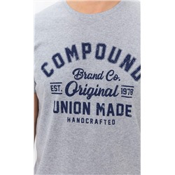 Футболка мужская с принтом F111-06b-586 серая