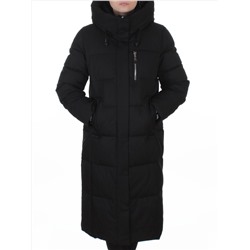 8321 BLACK Пальто зимнее женское (200 гр. холлофайбер)