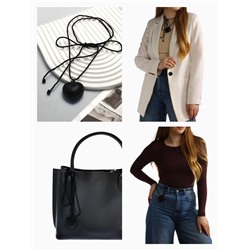 Чокер/кулон на шнурке «Сердечко» кожа, трансформер, цвет чёрный, 150 см