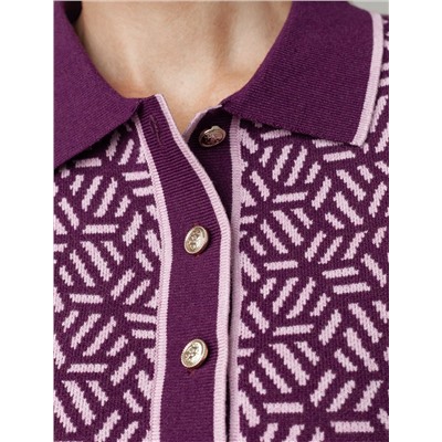 Платье жаккардовой вязки с кашемиром