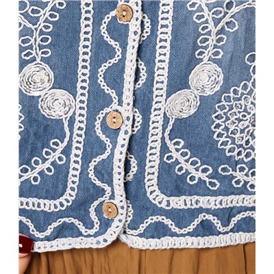 Джинсовый жилет #КТ812 (9), синий