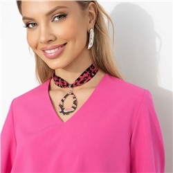 Блуза на резинке с завязками, В зоне внимания (розовый пион)