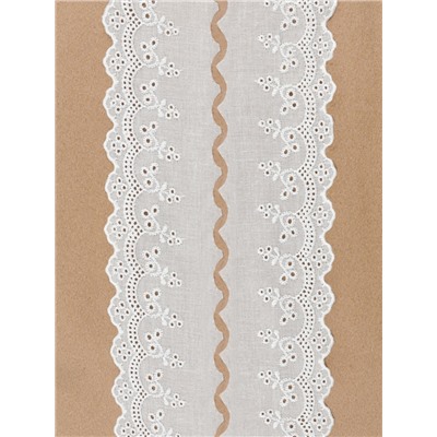 Кружево шитьё, 70 мм, 13.7±1 м, белое