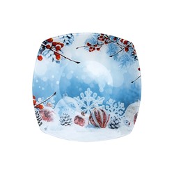 Тарелка большая «Морозные узоры»