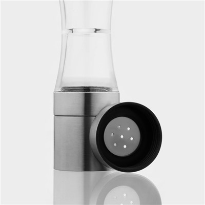 Мельница для специй Magistro «Лоста», 17.5×5.3 см, двусторонняя, керамический механизм, серебристая