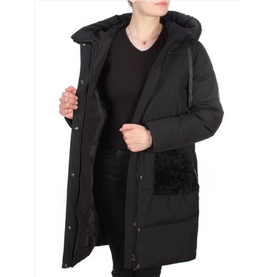 2197-2 BLACK Пальто зимнее женское OLAYEETE (200 гр. холлофайбера)