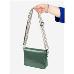 Ручка для сумки «Стрелки тройные», с карабинами, 139±3×3.8 см, бежевая, серо-зелёная