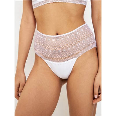 Трусы стринги с высокой талией жен. Colette  белый Infinity Lingerie