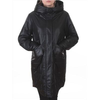 9616 BLACK Куртка демисезонная женская (100 гр. холлофайбер)