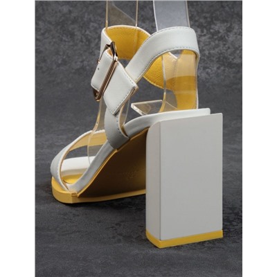 08-E46F-65D WHITE Босоножки женские (натуральная кожа)