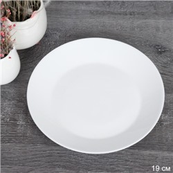 Тарелка плоская 190 мм десертная Евро Дэй белая  LMLQP75 (white) (уп 72)