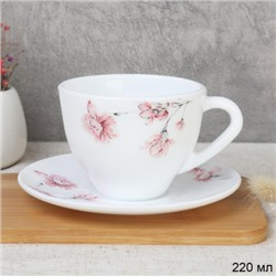 Чайная пара 220 мл / LHP-FW4 (7208) / Садовая гвоздика / ПАРА