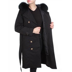 21002 BLACK Пальто зимнее женское MAILILUO (150 гр. холлофайбера)