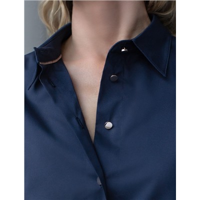 Укороченная блузка с рукавами буфами и с кулиской по низу из эластичного хлопка