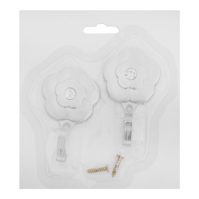 Держатель для штор однорожковый CAPPIO KC117, цвет хром, 2 шт.