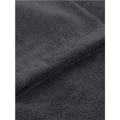 Халат махровый с капюшоном женский SL HOME: Basic «Гри Сандре», хлопок 100%, тёмно-серый