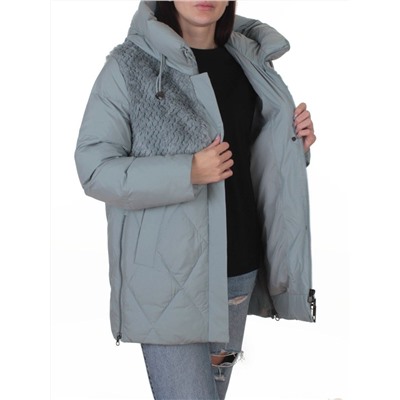 M-8800 GRAY/LT. BLUE Куртка зимняя стеганная женская (150 гр. холлофайбер)
