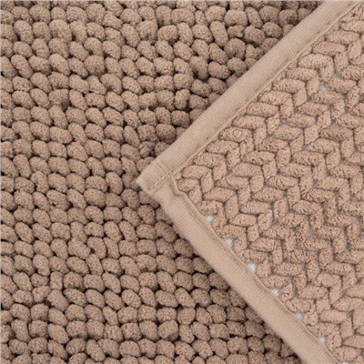 Коврик для дома LaDо́m, букли, плотность 1100 г, 50×80 см, коричневый