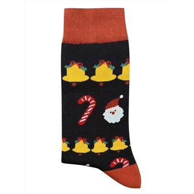 Носки НГ р.40-45 "Happy NY" Колокольчики