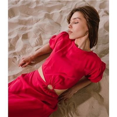 Платье #ОТЦ04003, малиновый