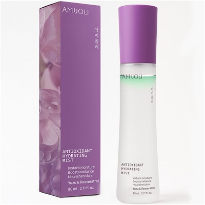 AMIJOLI Увлажняющий антиоксидантный мист-спрей c экстрактом юдзу и ресвератролом 80 мл