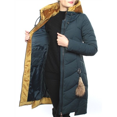YRM10522 DK. GREEN Пальто зимнее на холлофайбере Obralite
