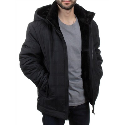 M835 DK. BLUE/BLACK FUR Куртка мужская зимняя (150 гр. холлофайбер)