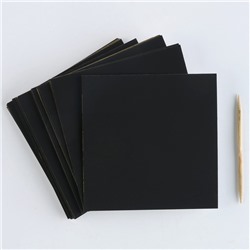 Гравюра детская «Мир аниме» с цветным эффектом, 100 шт., 8×8 см