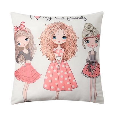 Наволочки декоративные набор 2 шт. «Этель. Девичьи истории», 40×40, велюр