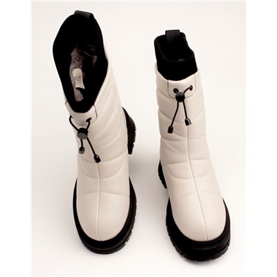 Stylele K-88К-МП/Z Полусапожки женские молочн иск кожа, подклад нат шерсть