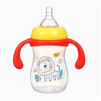 Бутылочка для кормления Крошка Я «Baby time collection», широкое горло, от 6 мес., 240 мл, цвет красный