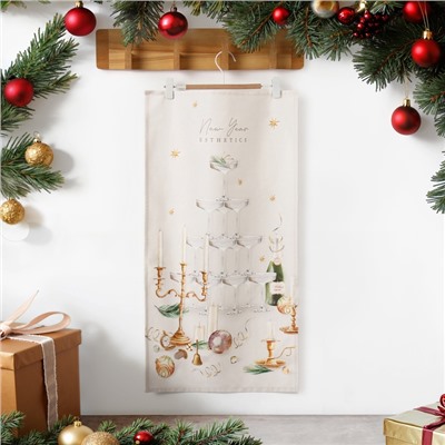 Полотенце кухонное новогоднее «Этель. Новогодняя эстетика», 40×73 см, 100% хлопок, саржа 190 г/м²
