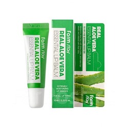 Бальзам для губ с экстрактом алоэ вера Farm Stay Real Aloe Vera Essential Lip Balm 10мл Корейская косметика по оптовым ценам. Популярные бренды Корейской косметалогии в интернет магазине ooptom.ru.
