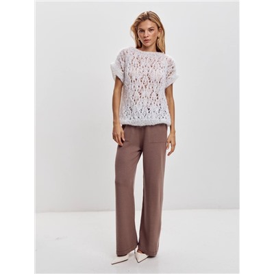 Брюки палаццо с карманами, Шоколад